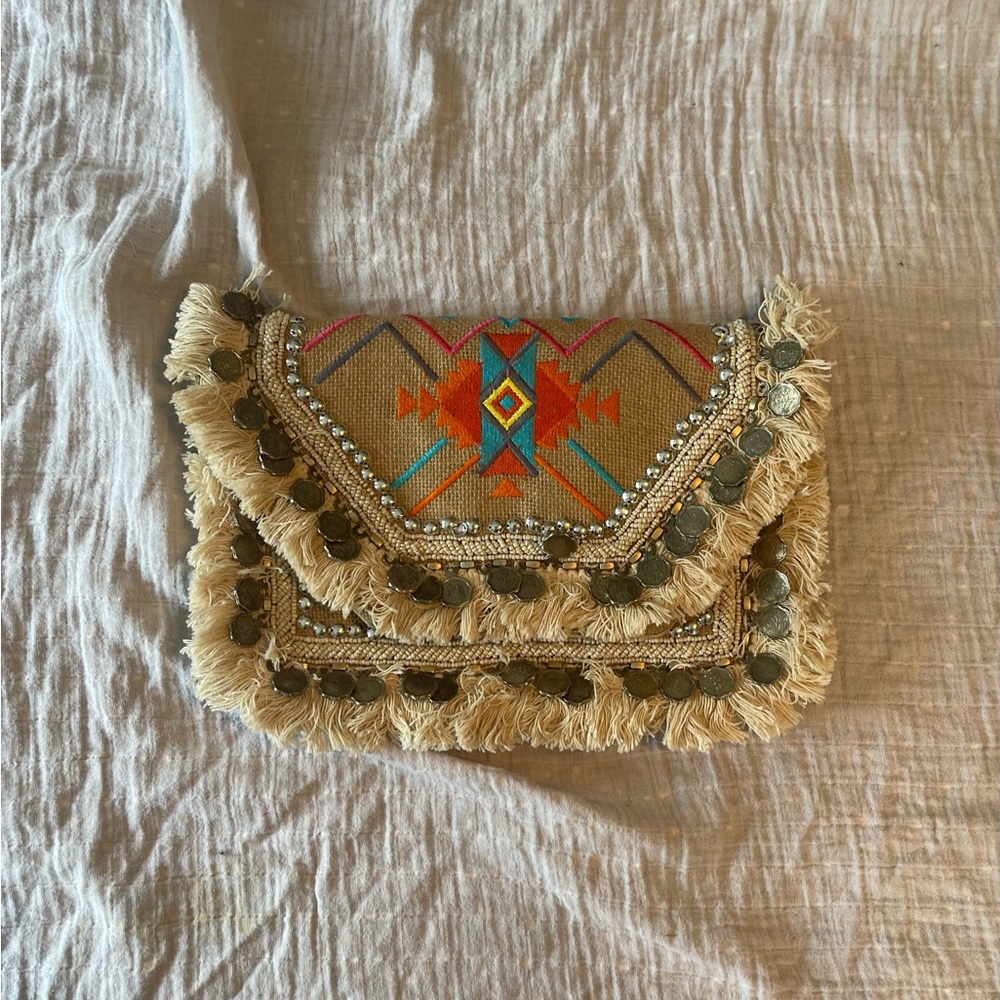 Bohemian Fringe Clutch